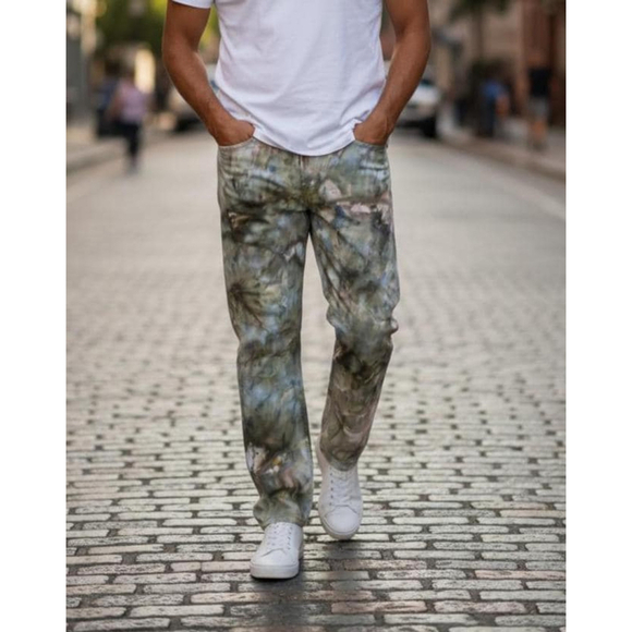 Reclaimed Vintage Levi's 550 Jeans: Hand-Tie-Dyed, Unique Hand-Dyed Levis - Picture 5 of 16